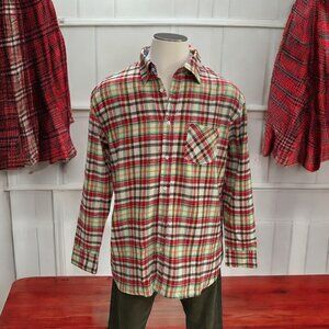 Tinkwell Mens Plaid Flannel Shirt XL Long Sleeve Casual Outdoor Camping Casual